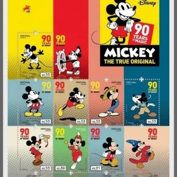 Portugal - "Disney ~ MICKEY MOUSE ~ 90 Years OF Magic “ MNH MS 2018 Stamps - Picture 2 of 2